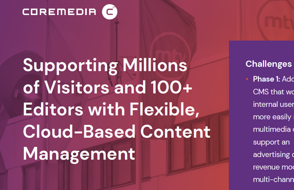 CoreMedia MTV case study thumbnail